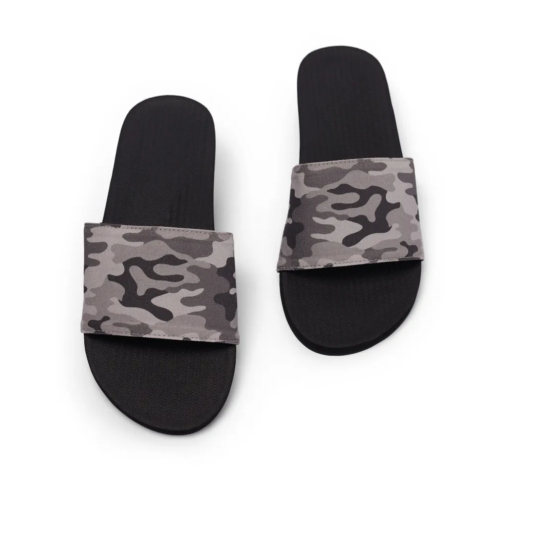 Women's Slide Camo - Black/White Camo