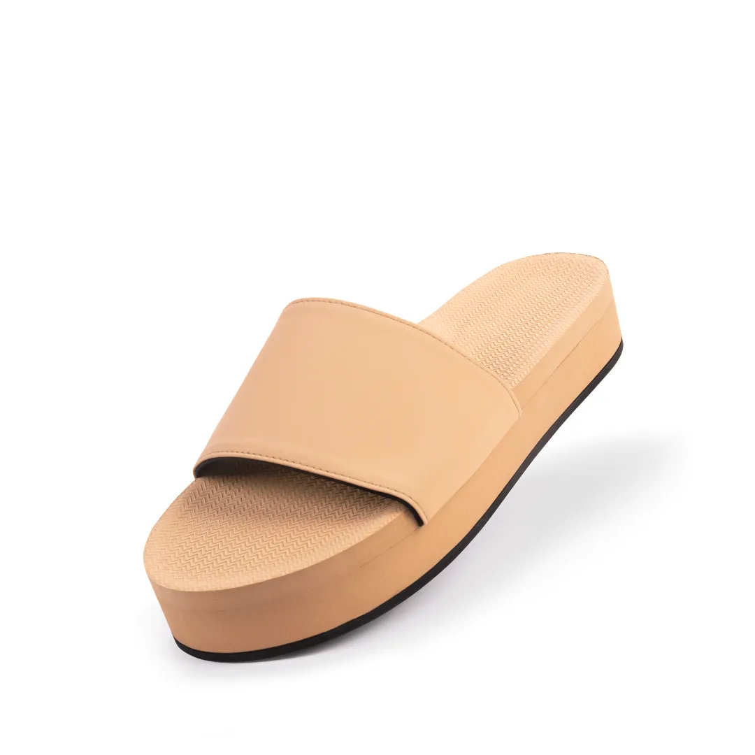 Women's Slide Platform - Soil Light